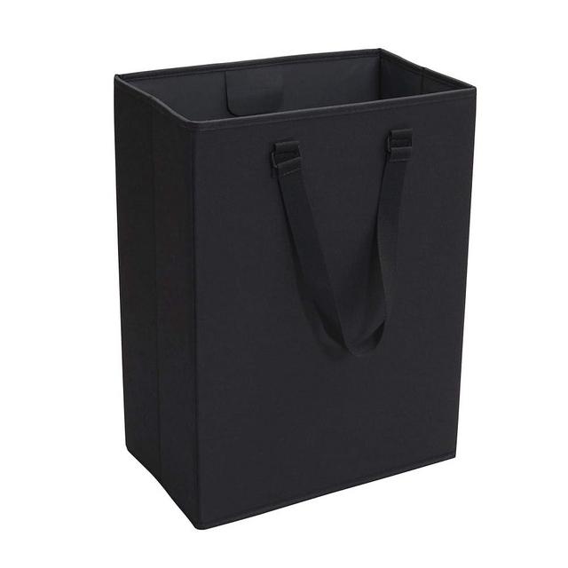 Household Essentials The Recycler Bag, Compact Recycling Center, 600D Polyester with Durable Chipboard Sides, Black