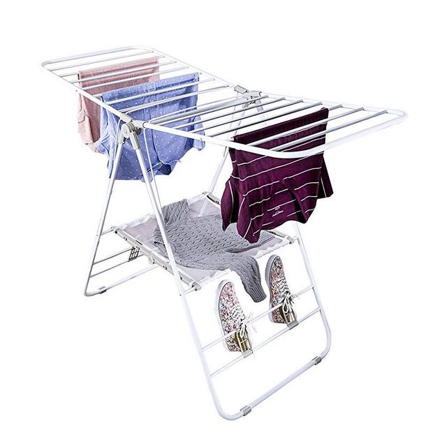 Honey-Can-Do Heavy Duty Gullwing Drying Rack, White Metal