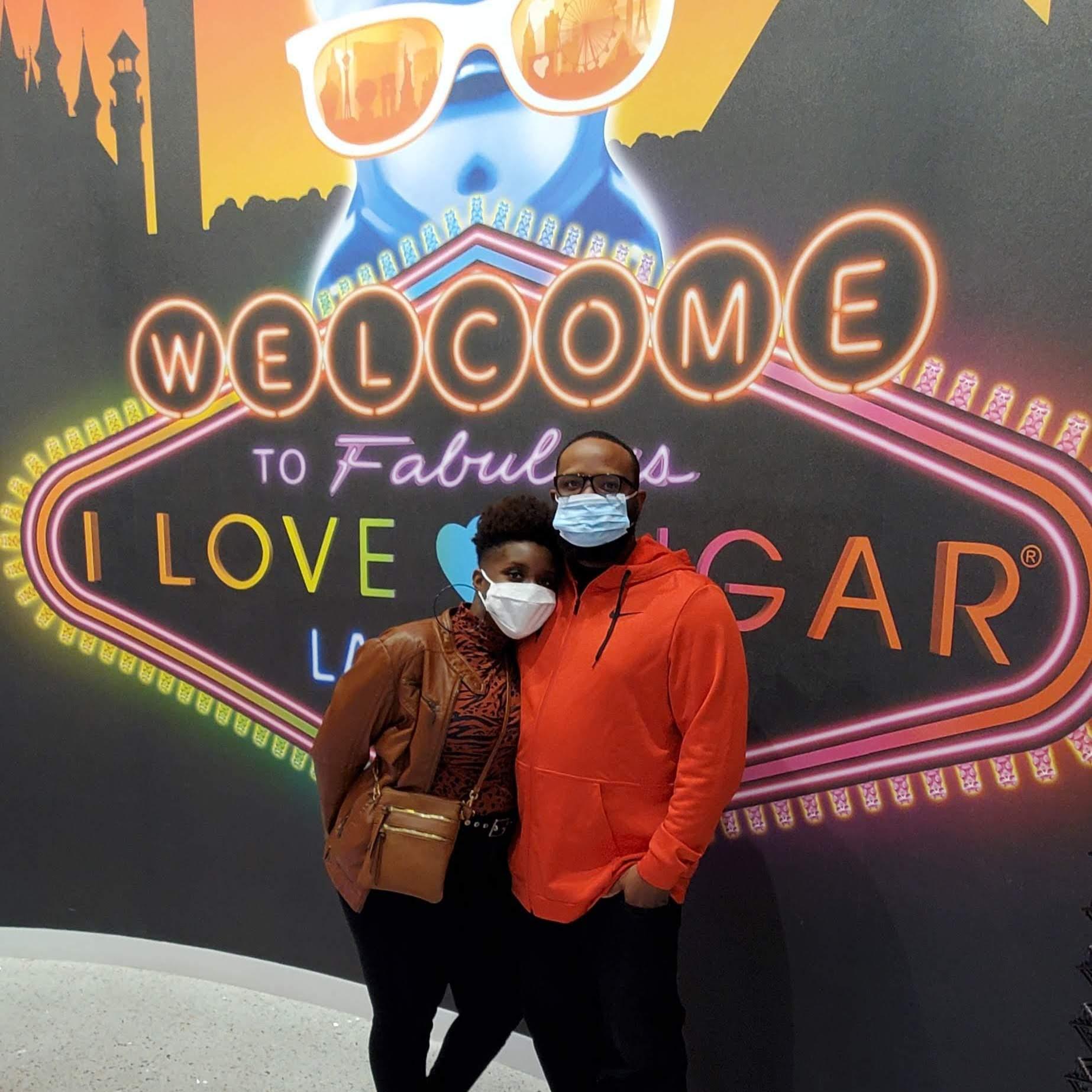 Our very 1st flight together to Sin City