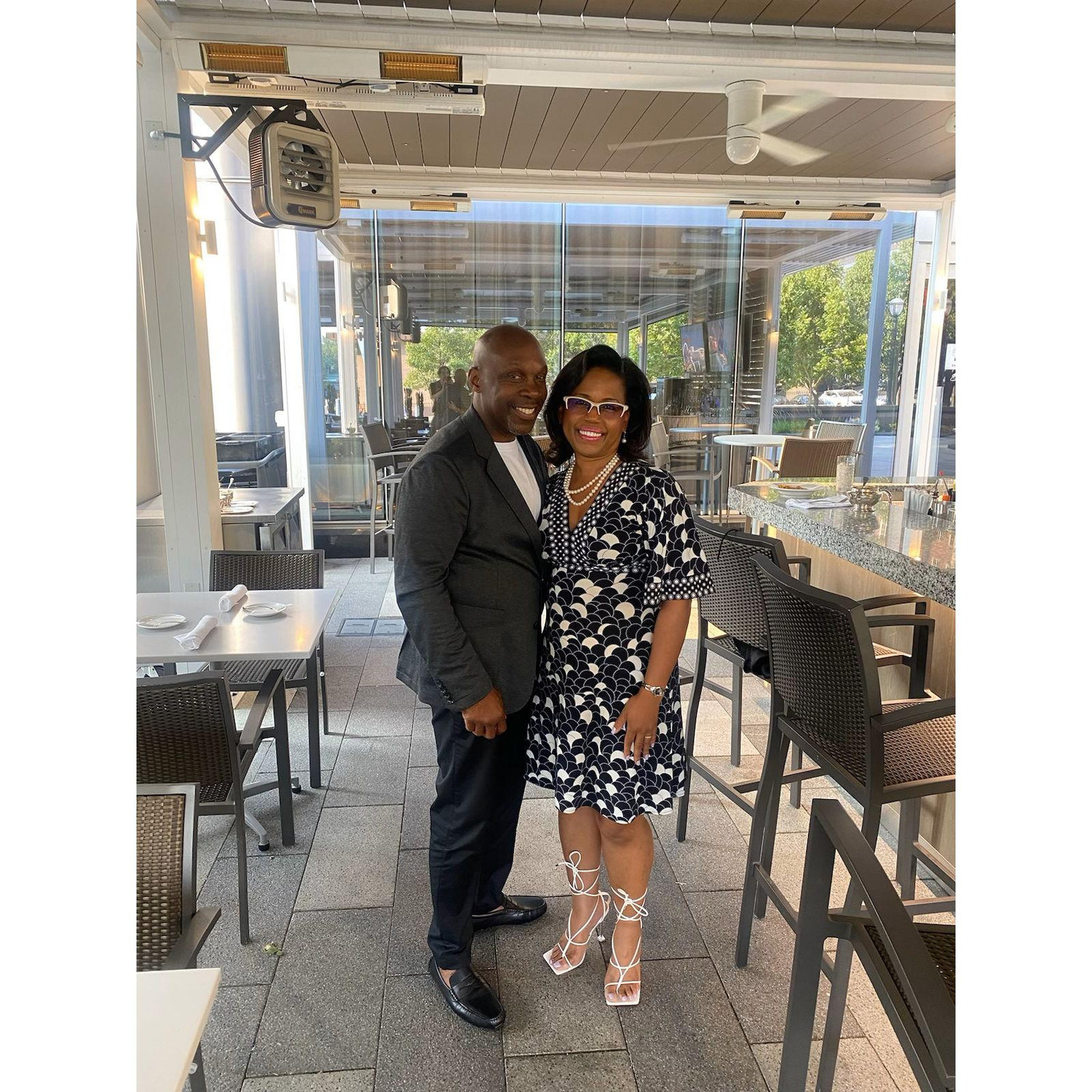 Our first date in over 16 years at Tony's in Saint Louis. We both were nervous and excited.