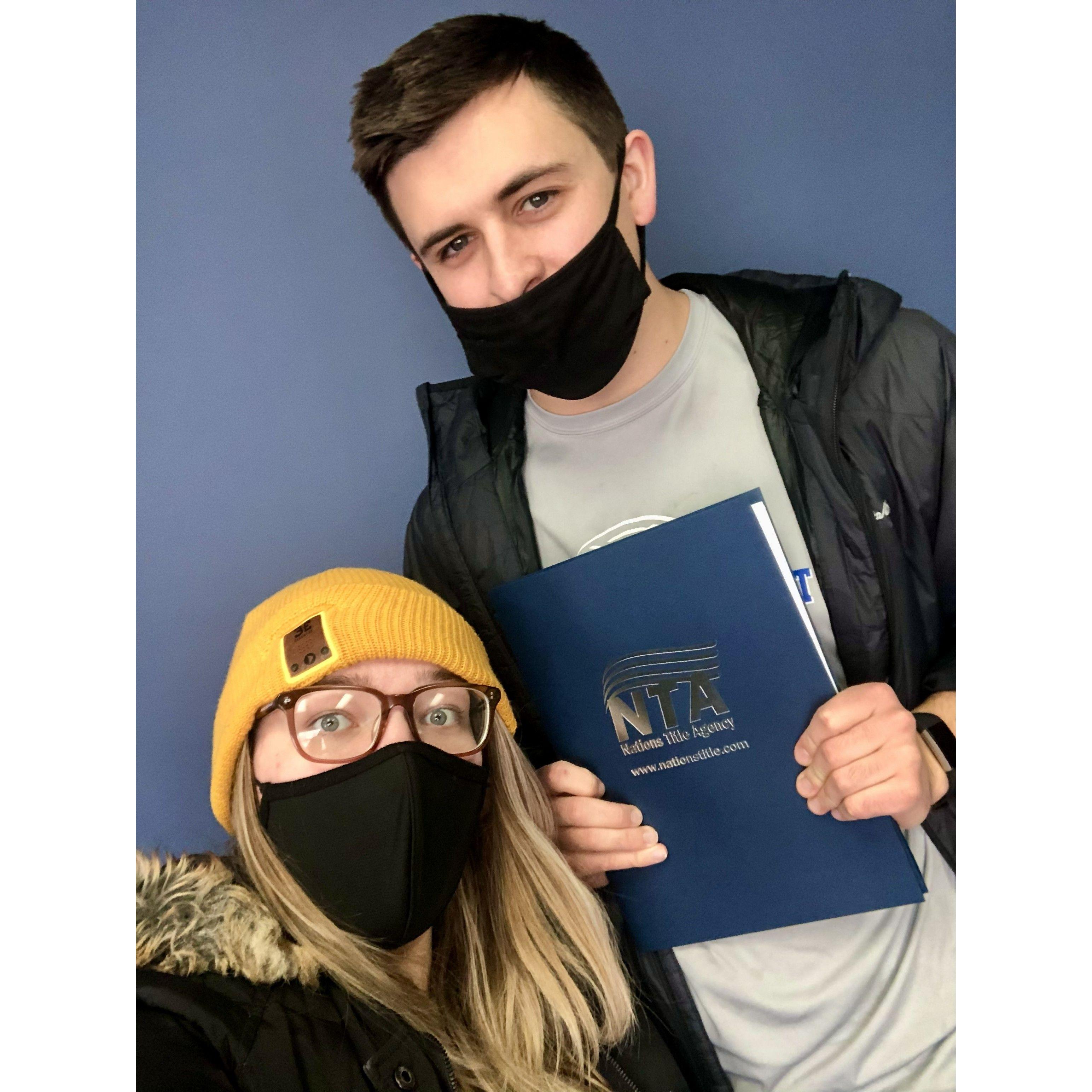 2021 - taken immediately after signing paperwork on our first home <3