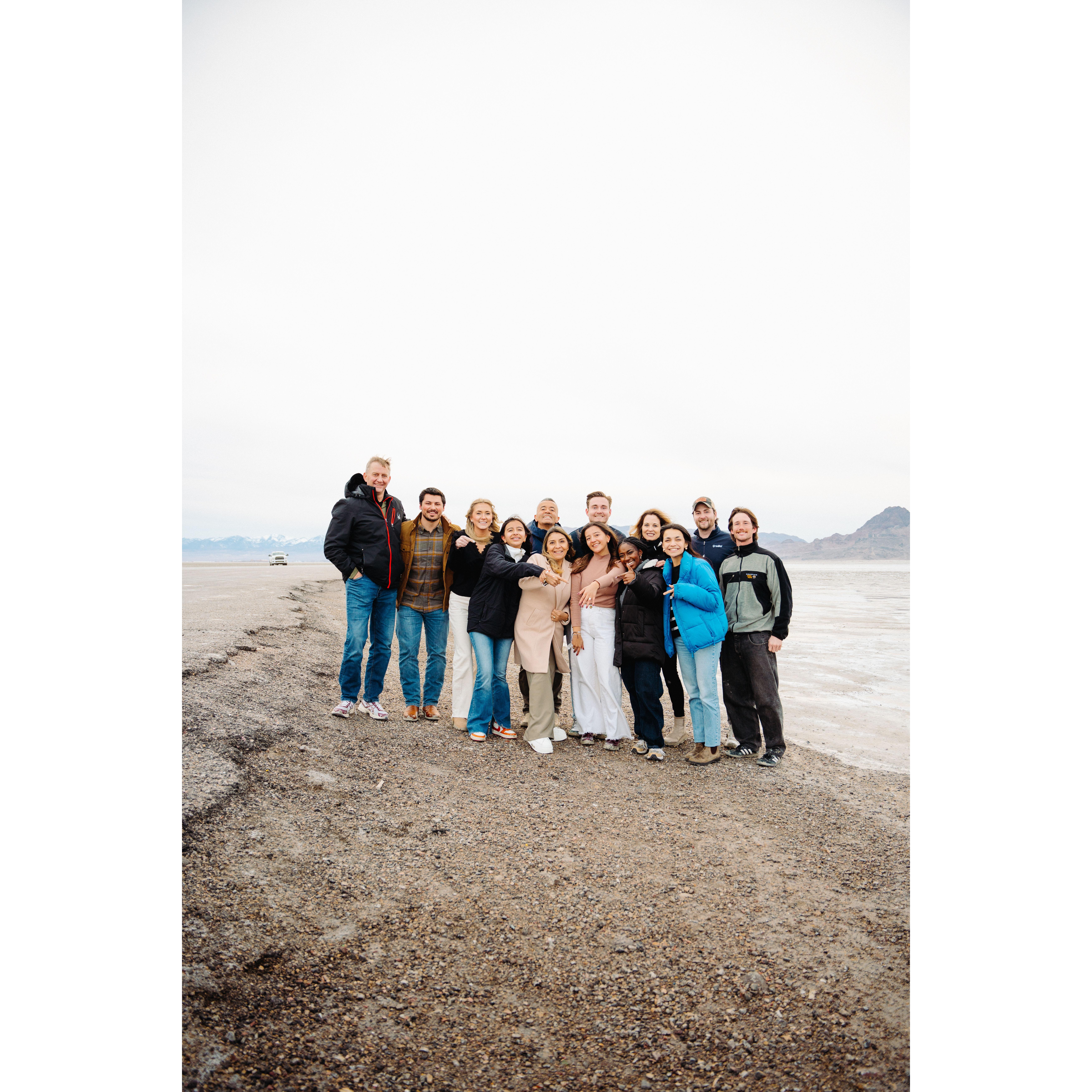 Both Families together at the Salt Flats