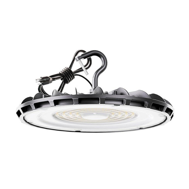 JC-LGL UFO LED High Bay Light 150W 1Pack, High Bay LED Shop Lights 5000K 16,500Lm with US Plug, Hanging Hook, Safe Rope, Waterproof Commercial Bay Lighting for Warehouse Factory Barn Shop - UL Listed