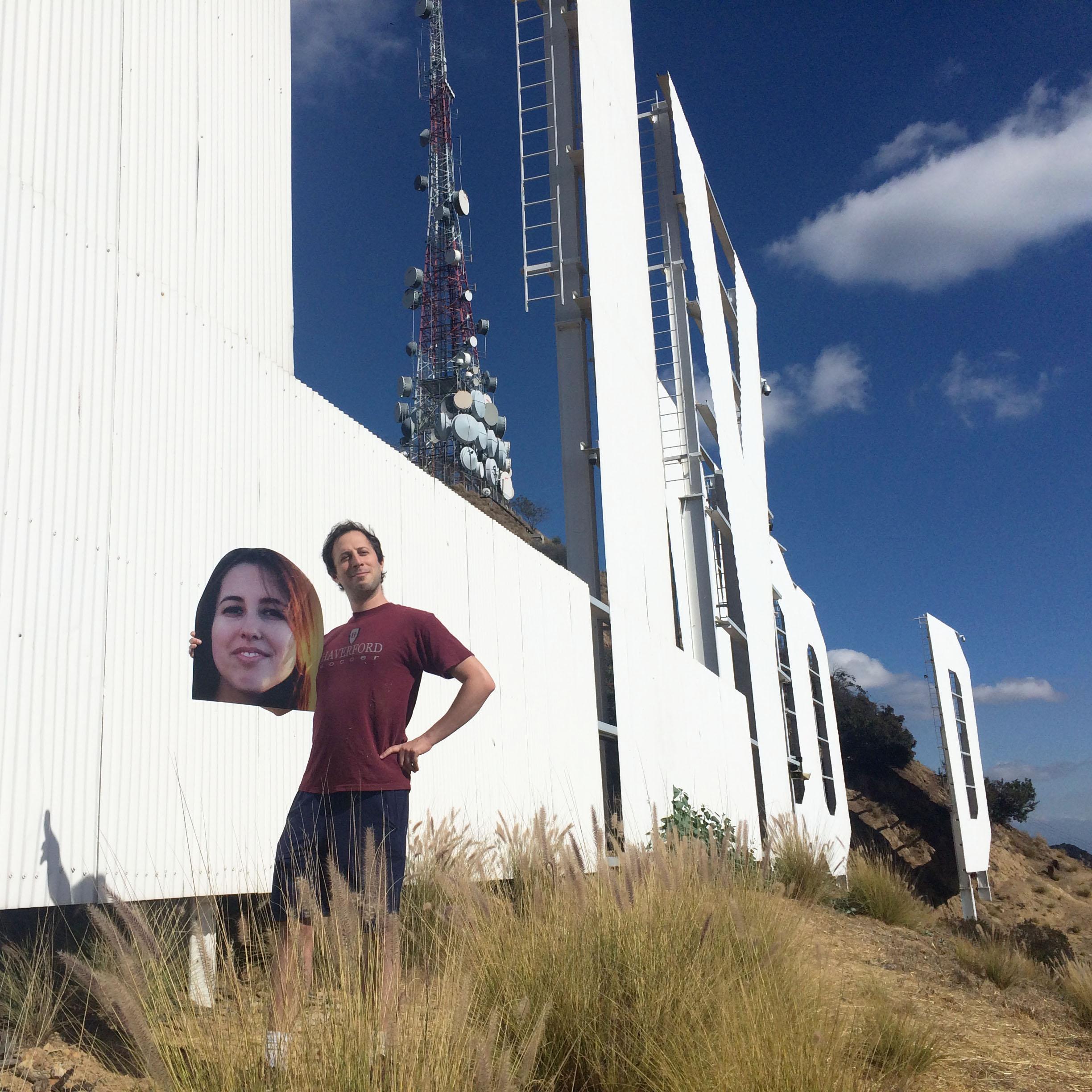 Ben and Carrie at the Hollywood sign! Big thanks to Jesse and Diana for making this happen and capturing the moment!