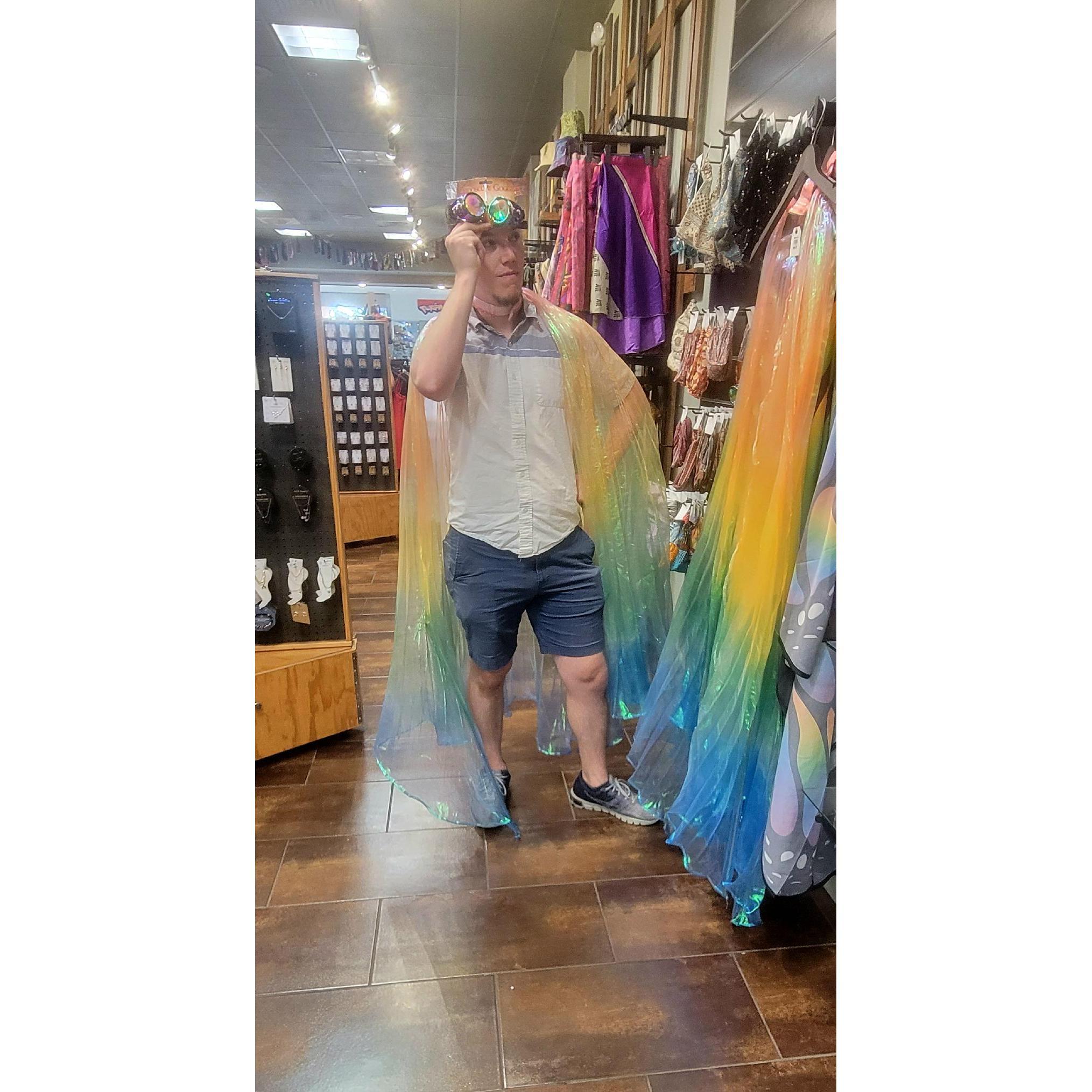 How do I look in the super-power cape?