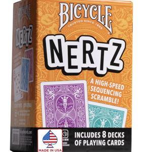 Bicycle Nertz Card Game (Solitaire) , 8 Decks of Jumbo Index Playing Cards, Fast-Paced Multiplayer Family Card Game for Kids and Adults, Classic Bicycle Cards, Up to 8 Players