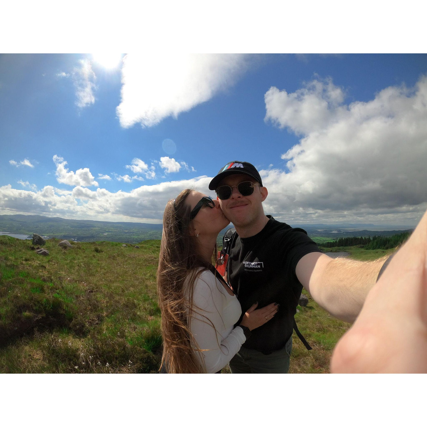 Hiking the famine trail in Donegal the day after our engagement