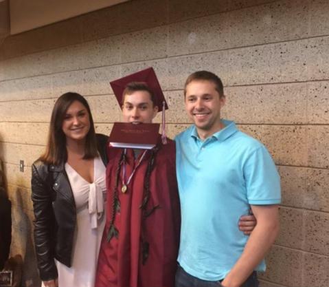 Trevor, Tara and Jesse at Jesse’s high school graduation