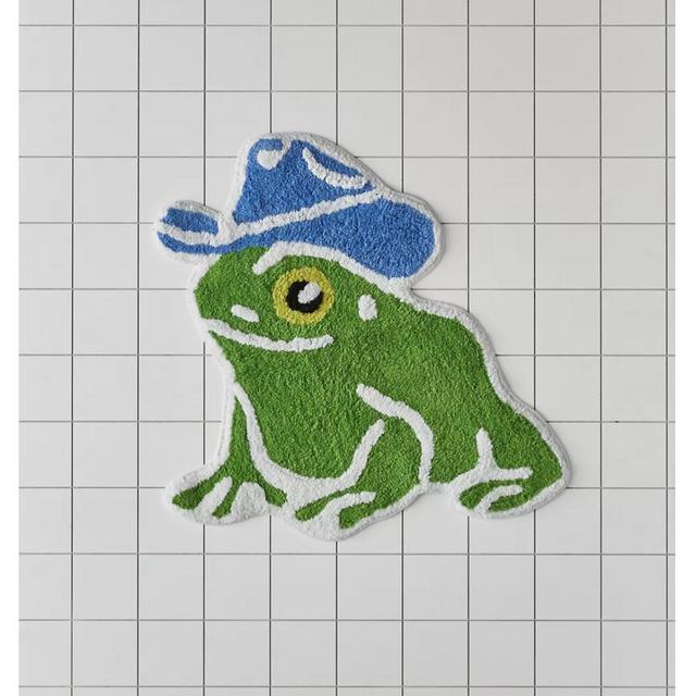 Cowboy frog bath matt