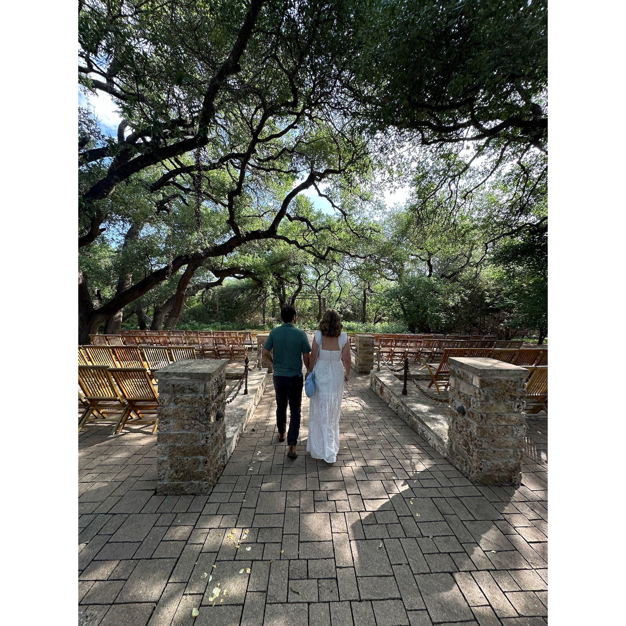 Next time, this walk will be on the wedding day!