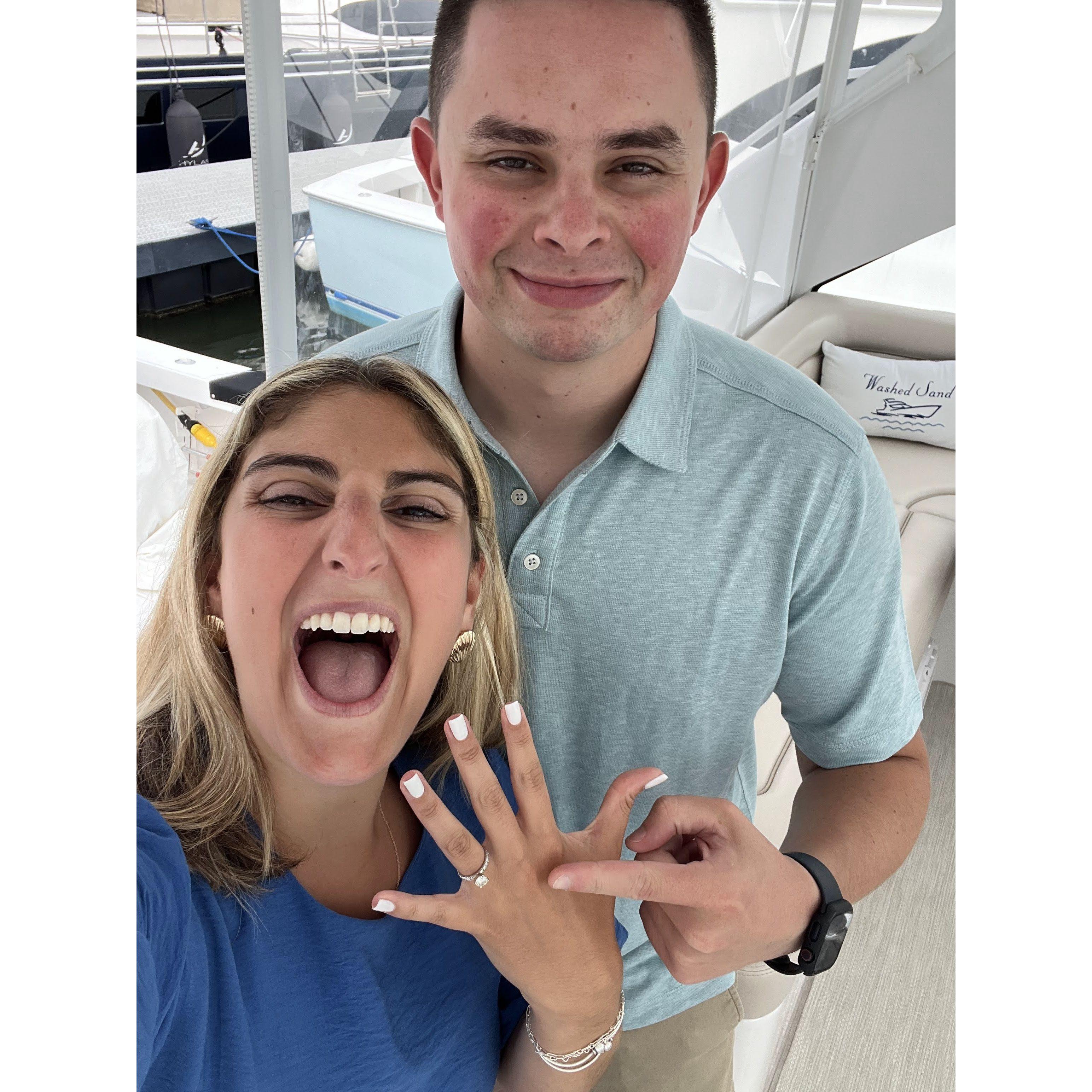 And here we are moments after the proposal!!! July 2024