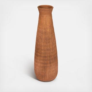 Textured Terracotta Vase