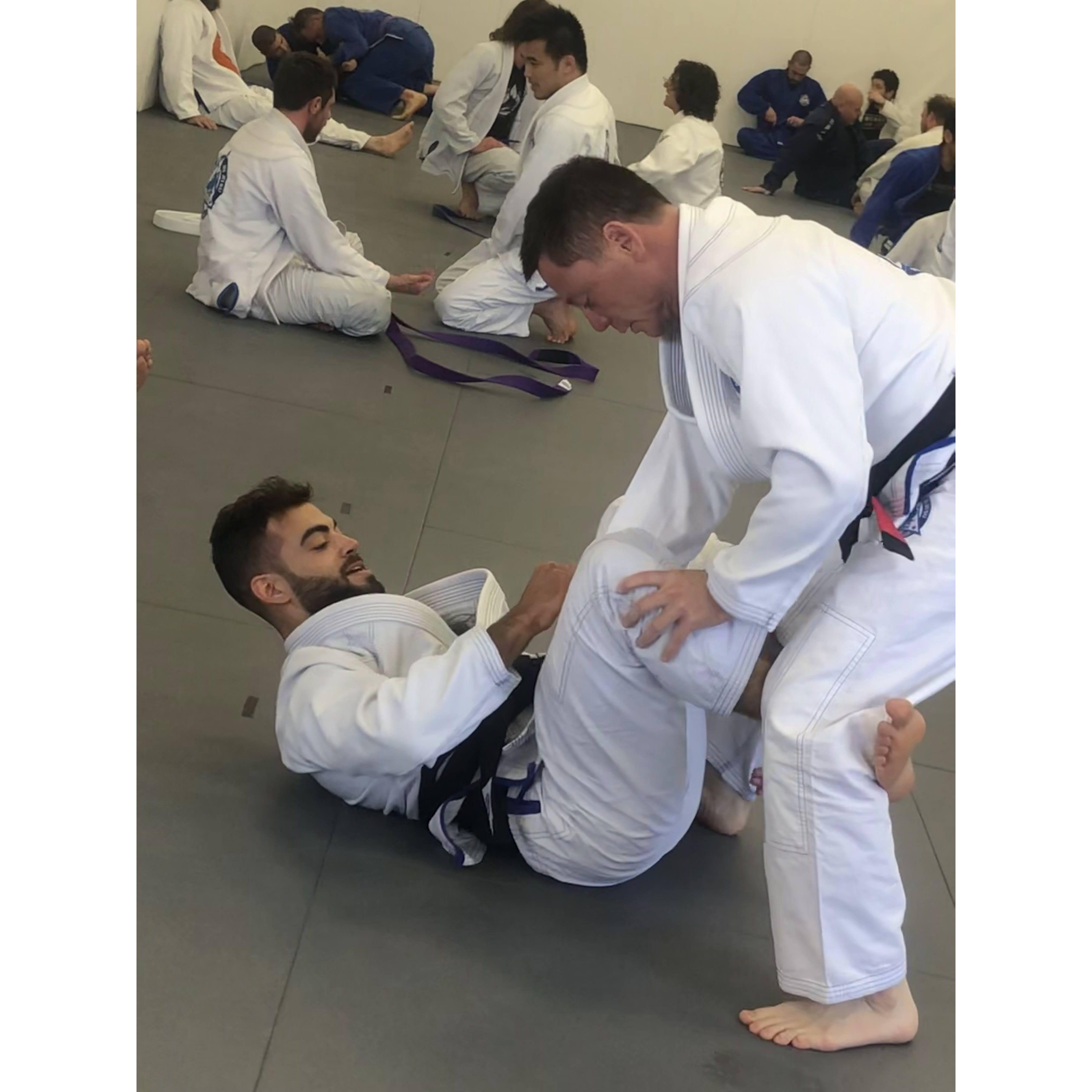 Enjoying the first roll as a newly minted black belt! - 4.16.22