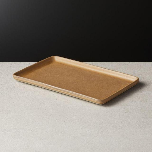 Axel Caramel Rectangular Serving Platter