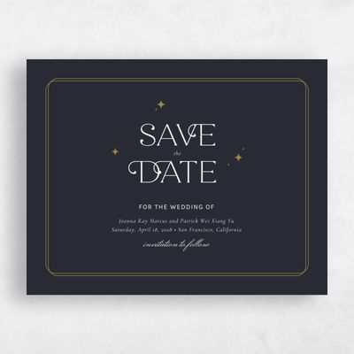 Ebony, Black Wedding Save the Date - Jelani Landscape