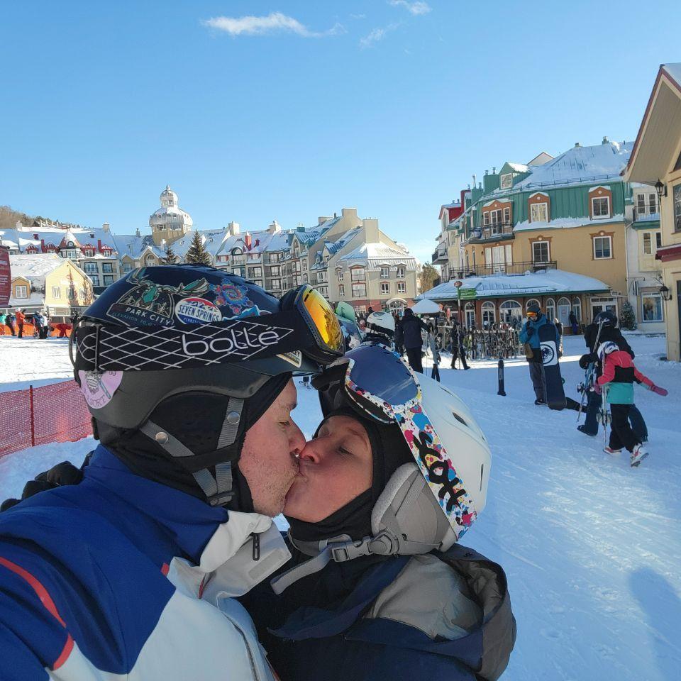 One of our many ski trips together! Our list of skiing destinations together (so far) includes Mont Tremblant, Canada, Killington, VT, Breckenridge, Vail, & Beaver Creek, CO, & the typical local spots