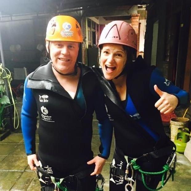 Our "second date", canyoning in Bali April 2017.