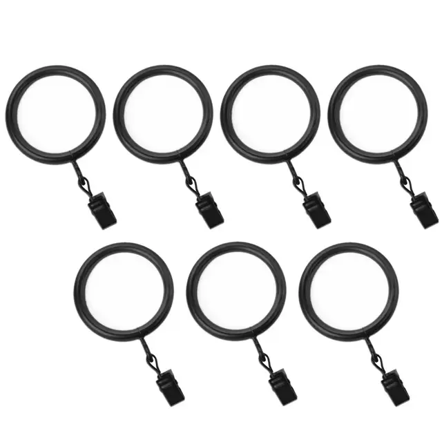 Cambria® Premier Complete Clip Rings in Satin Black (Set of 7)