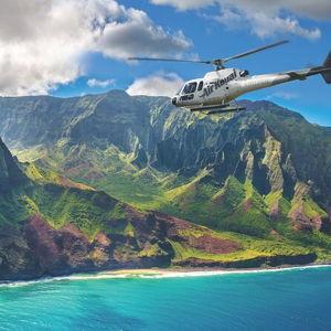 Helicopter tour of Napali coast