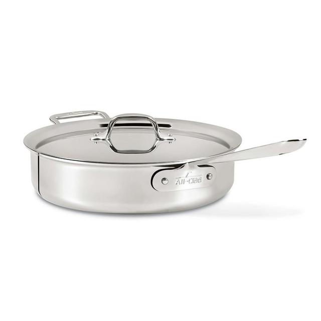 All-Clad D3 Tri-Ply Stainless-Steel Sauté Pan, 4-Qt.