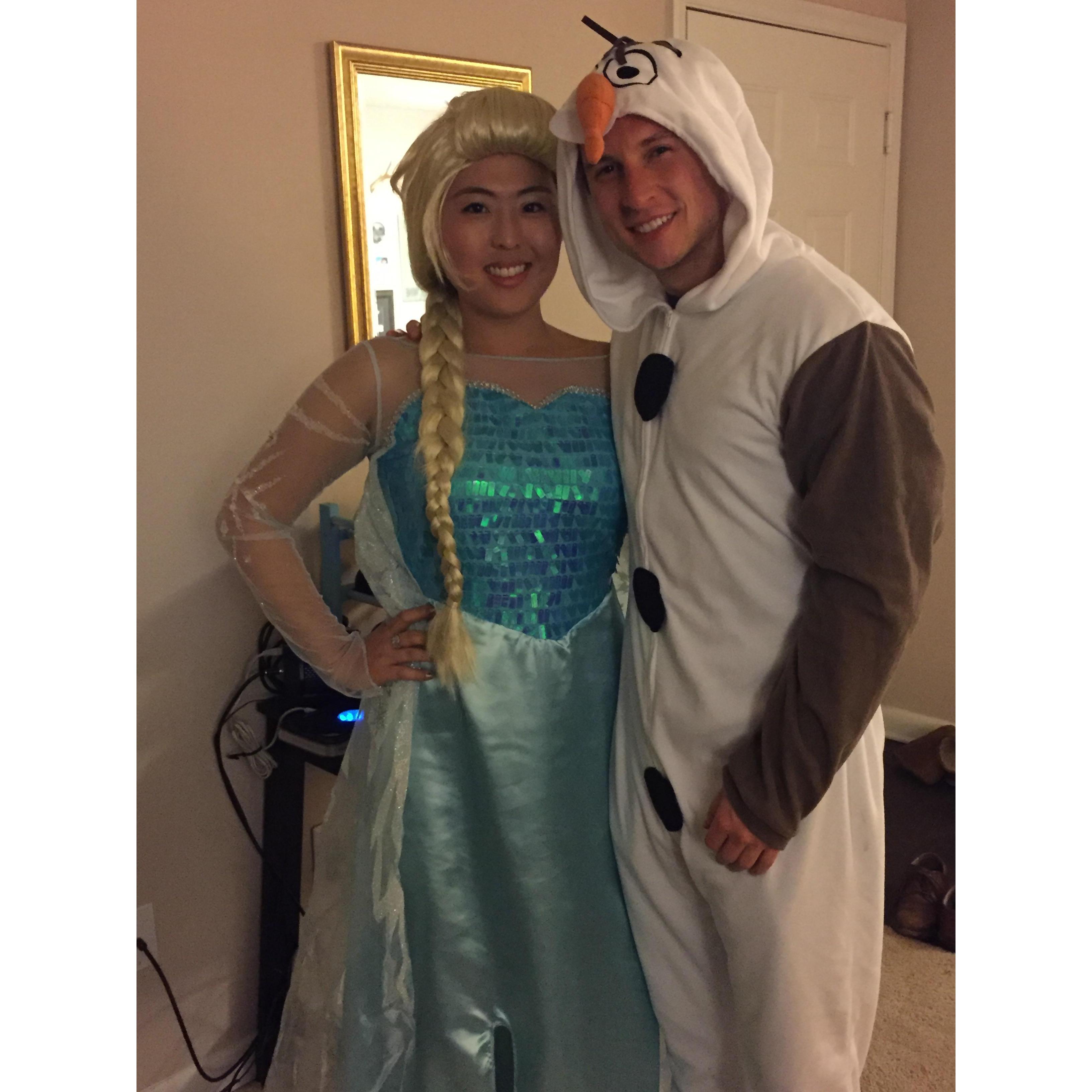 Princess Elsa and Olaf
