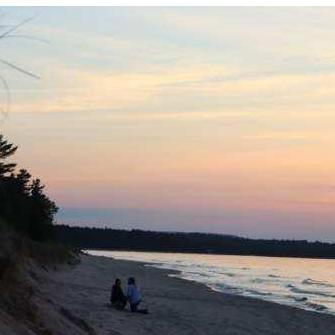 Tom proposed on a quiet sunset beach!