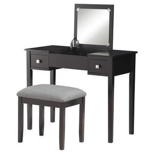 Linon Kayden Vanity Set - Black