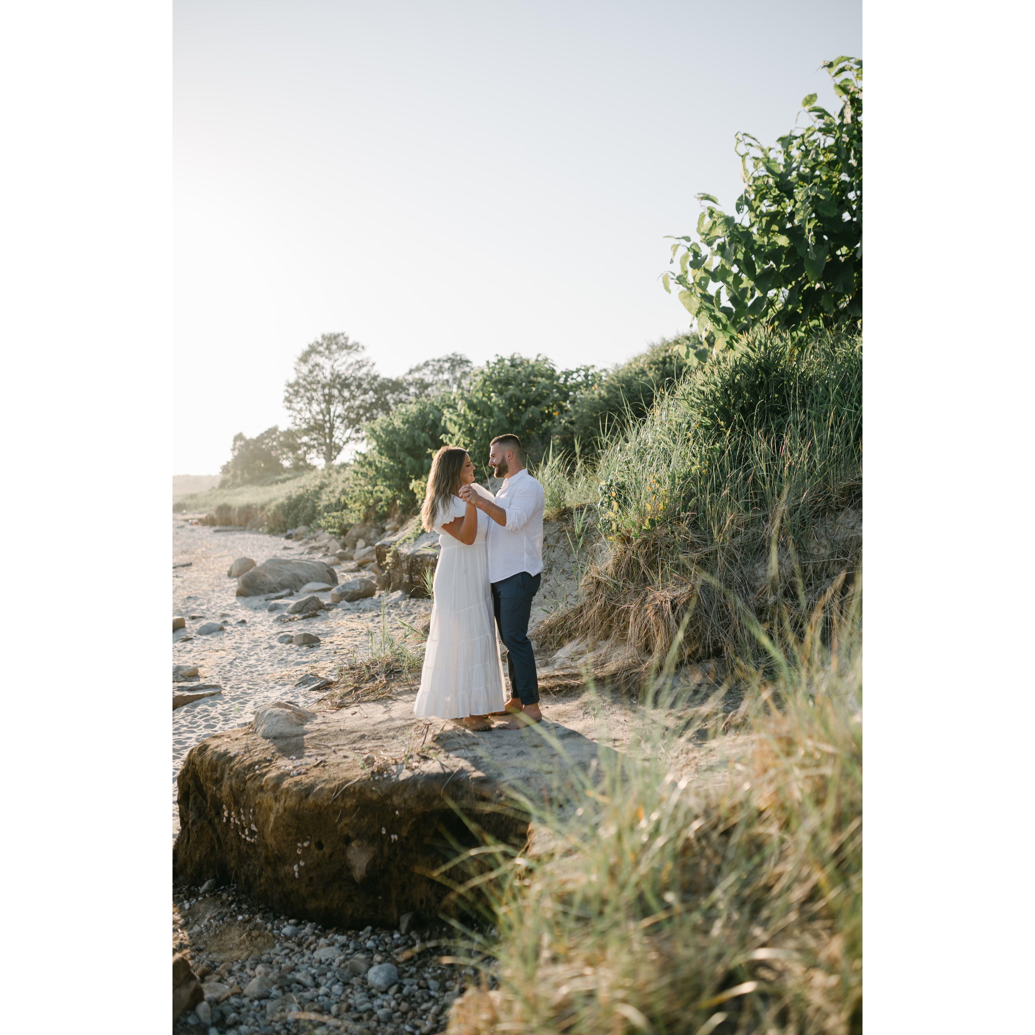 Engagement session at Harkness Beach in Waterford, CT!