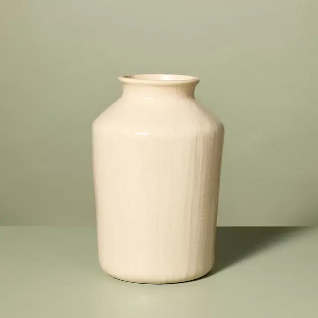 12" Textured Ceramic Decorative Vase - Hearth & Hand™ with Magnolia