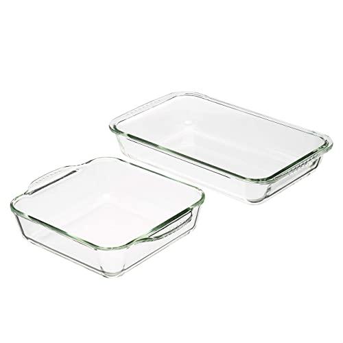 KOMUEE 8 Pieces Glass Baking Dish with Lids Rectangular Glass Baking Pan  Bakeware Set with BPA Free Lids, Baking Pans for Lasagna, Leftovers,  Cooking