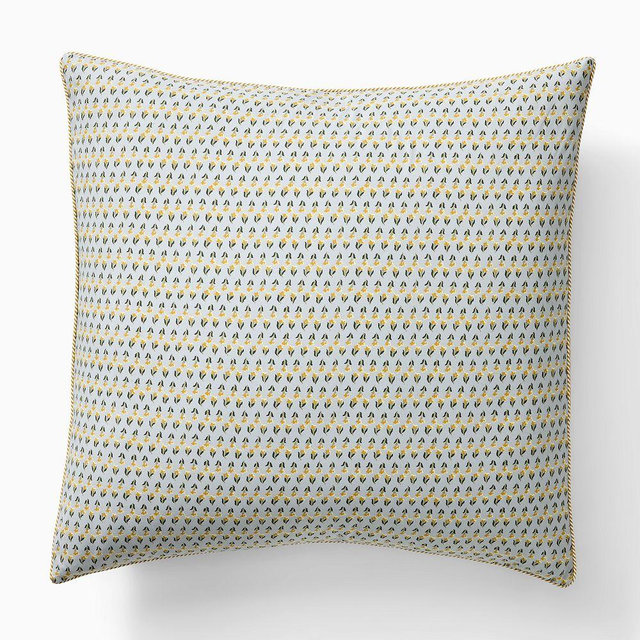 Emma Chamberlain Floral, Euro Sham, Blue