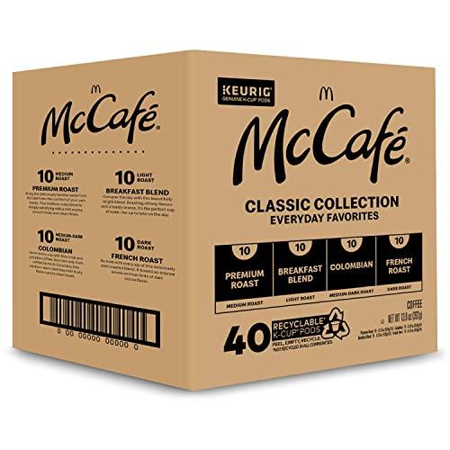 McCafé Classic Collection, Single Serve Coffee Keurig K-Cup Pods, Classic Collection Variety Pack, 40 Count