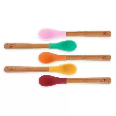 Avanchy Bamboo + Silicone Infant Feeding Spoons (Set of 5)