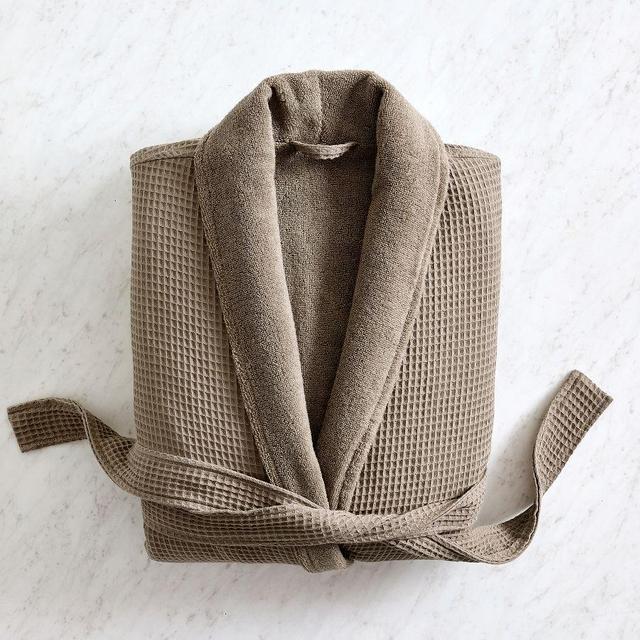 Waffle Weave Resort Robe, Walnut, Medium