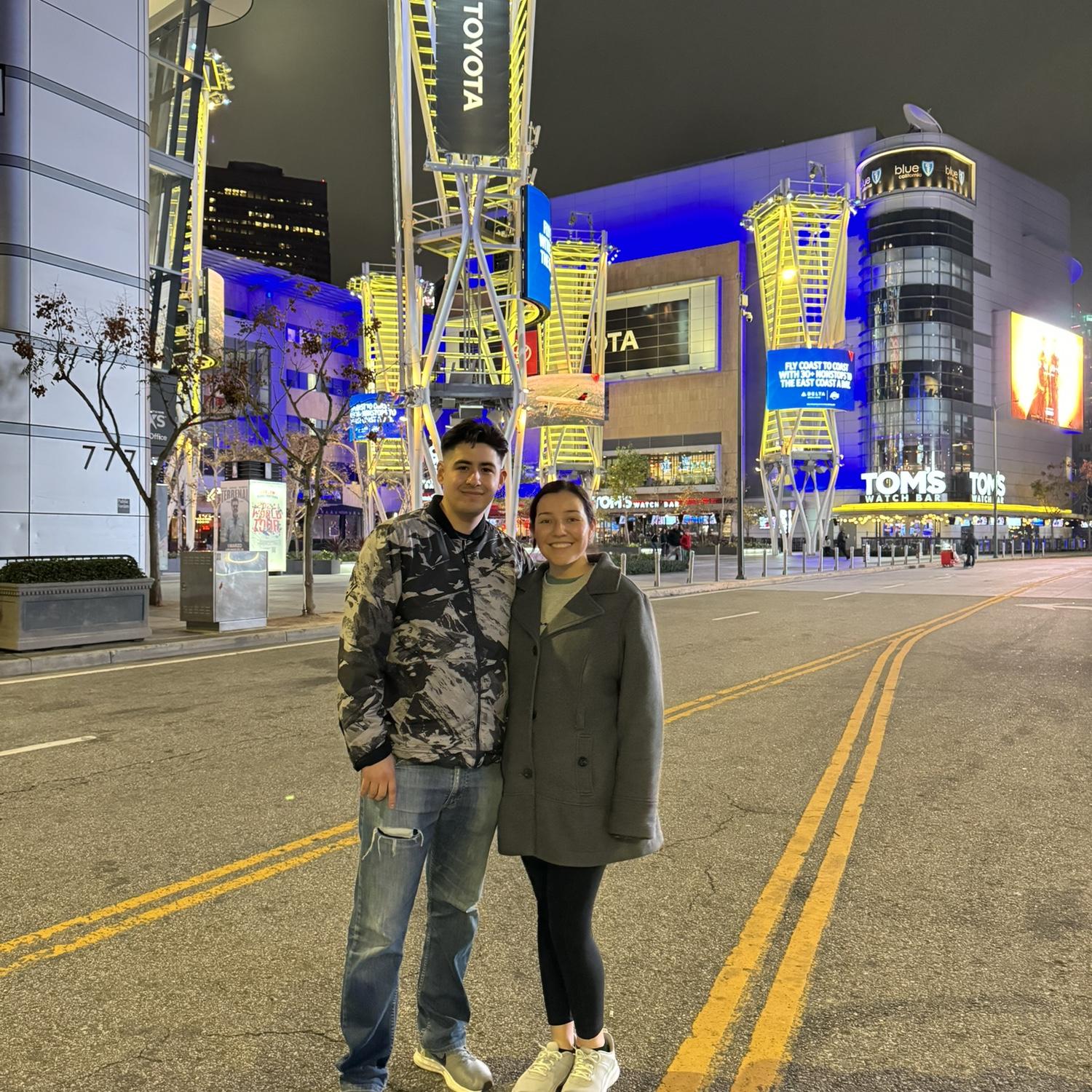 Outside Staples Center