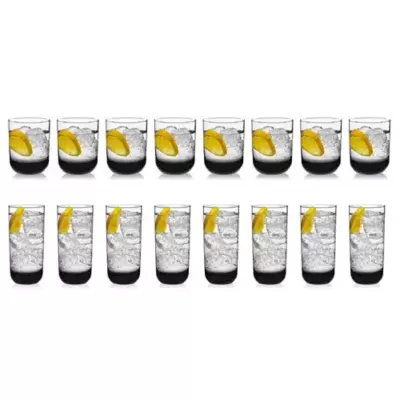 Libbey® Polaris Smoke 16-Piece Glass Set