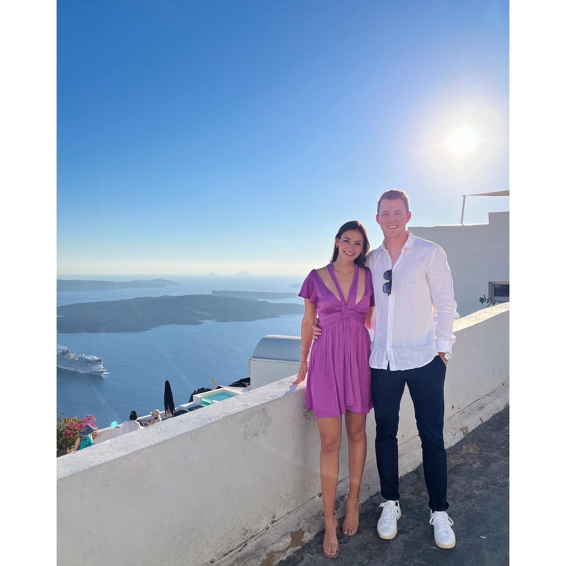 In Santorini!