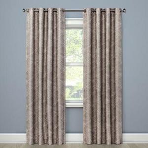 Blackout Curtain Panel Modern Stroke Tan 84" - Project 62™