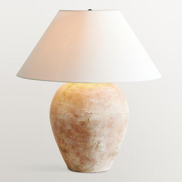 Canyon Ceramic 27.5" Table Lamp, Terra Cotta, Large