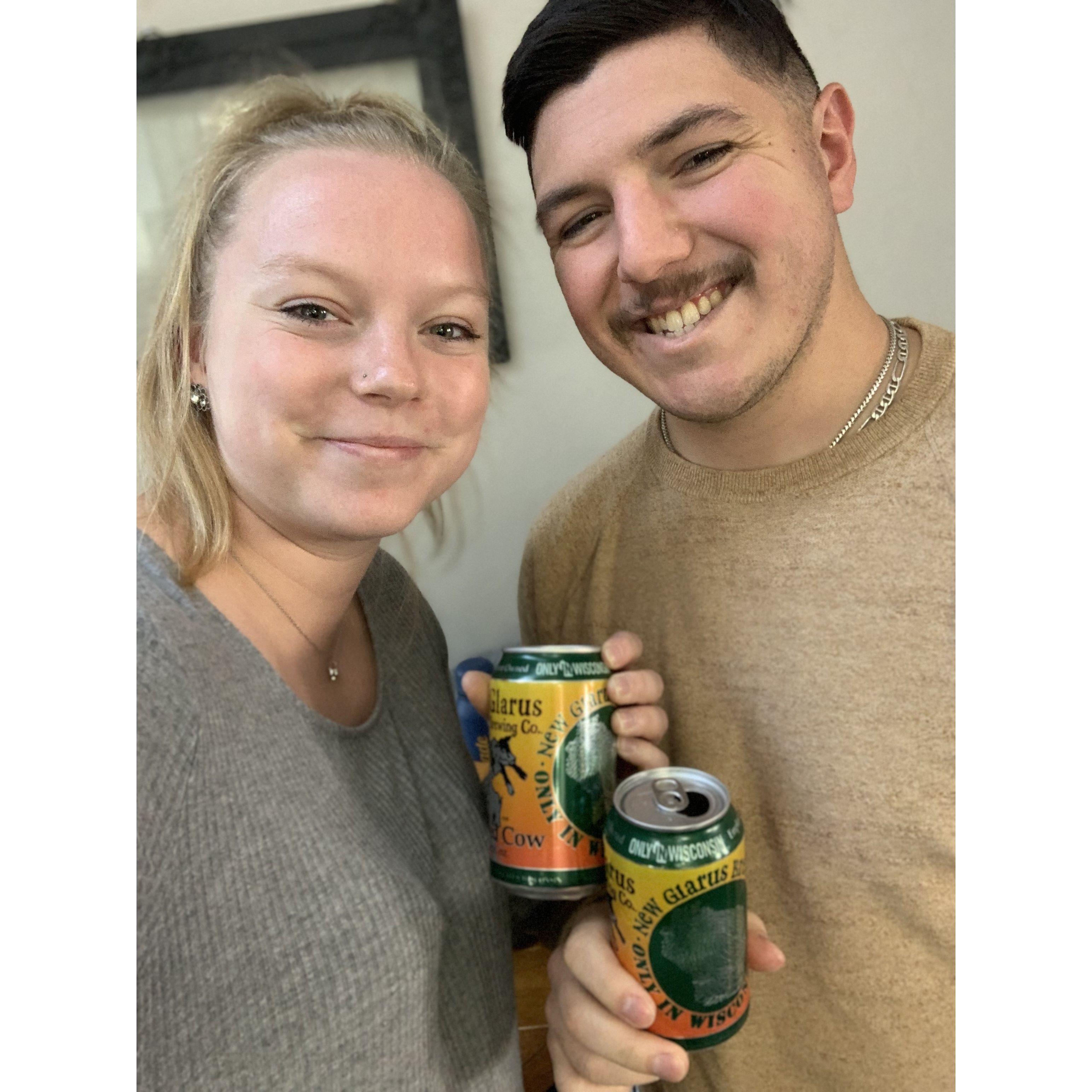 She got him hooked on Spotted Cow