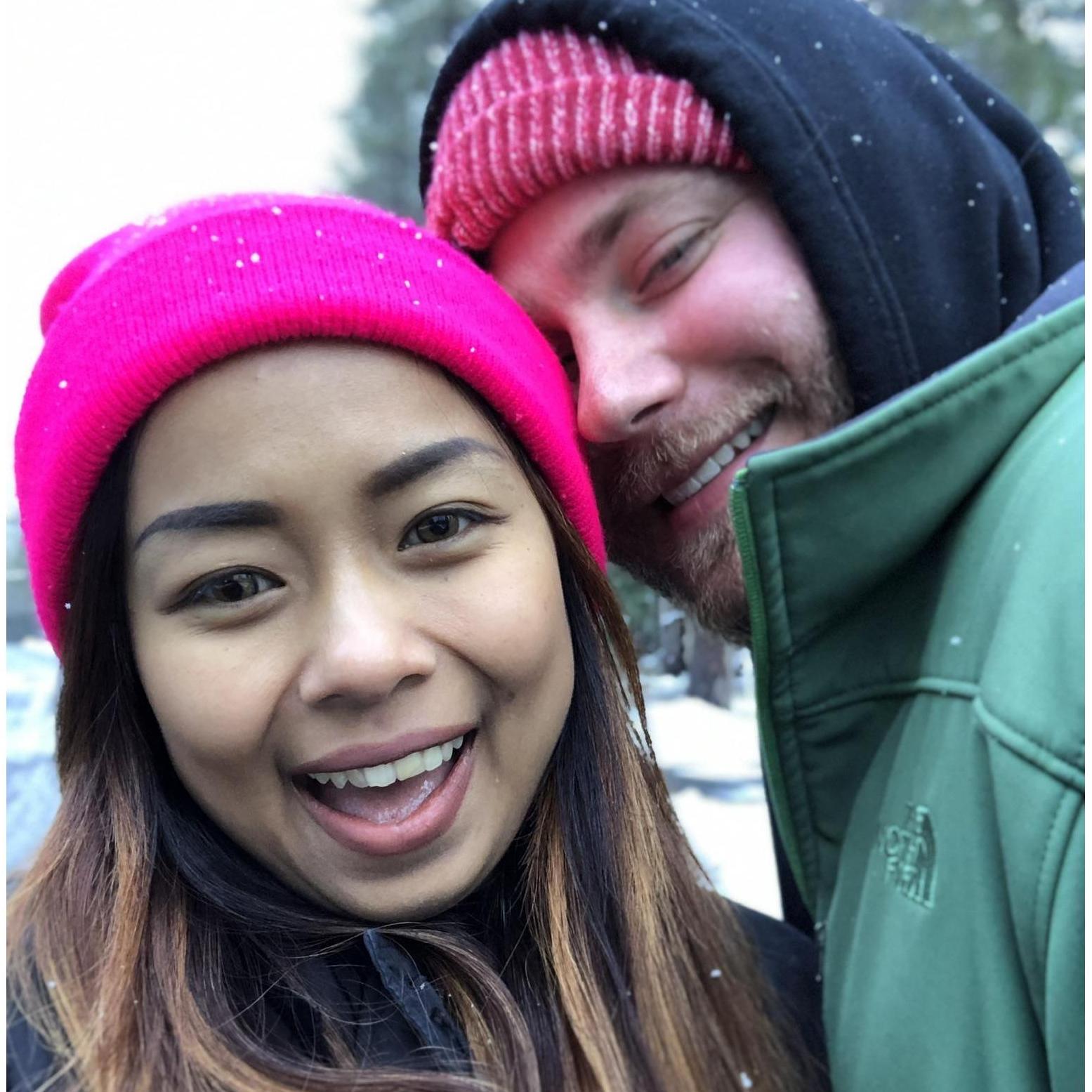 We went for a walk while it was snowing, everything was fantastic like i lived in fairy tale