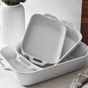 Staub ® White Rectangular Baking Dishes, Set of 3