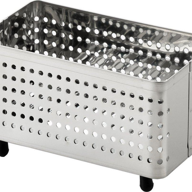 Yoshikawa SJ2428 Japanese Detergent & Sponge Holder, Total Width 4.9 x Depth 3.6 x Height 3.0 inches (12.5 x 9.2 x 7.5 cm), Swiss SJ2428 Silver