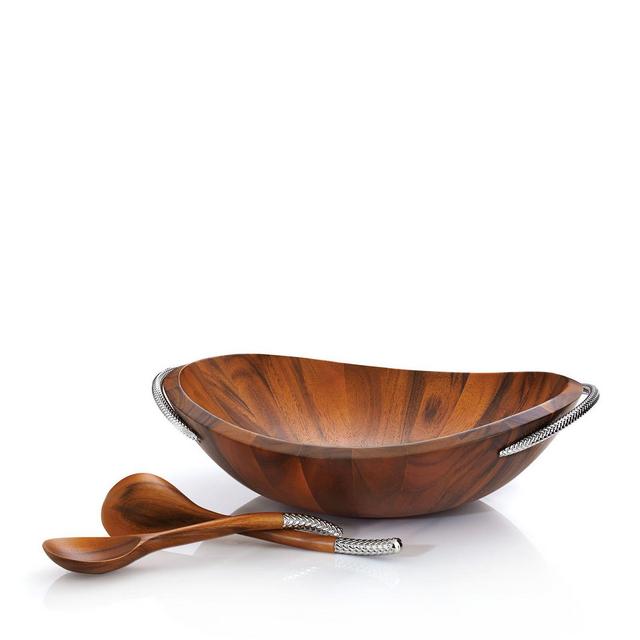 Nambé Braid Collection Salad Bowl & Servers