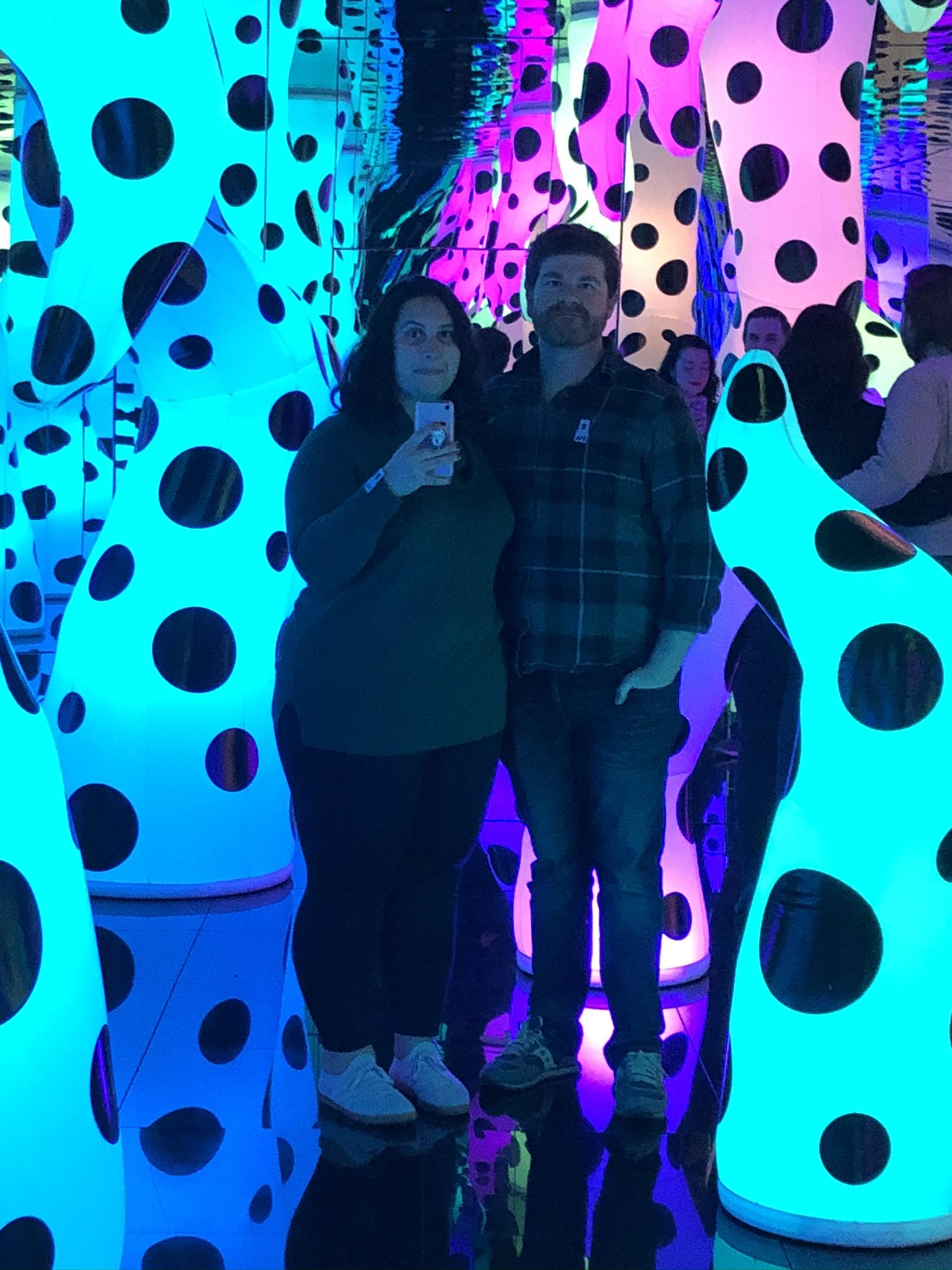 At the Yayoi Kusama: LOVE IS CALLING exhibit at the ICA