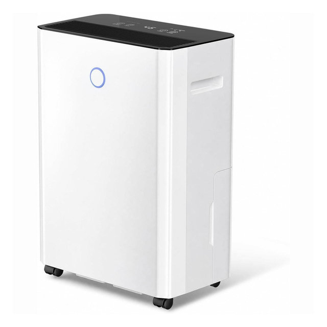 COWSAR Ultra Slim Dehumidifier 8 Pints/Day, Quiet with Humidity Display, Auto Defrost, 24H Timer, 2.5L Tank for Bedroom, Closet, RV