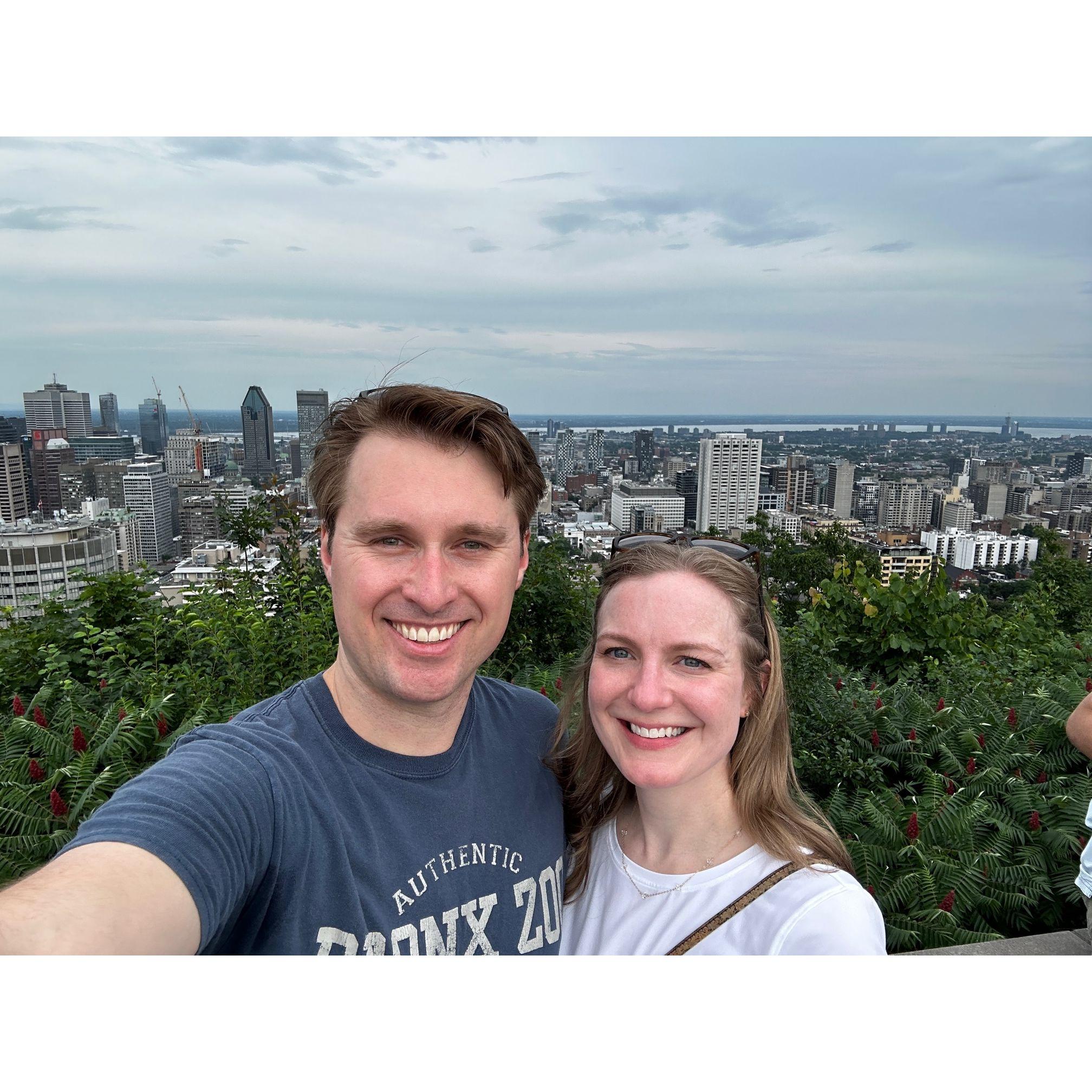Sneaking out of the work conference to climb Mount Royal in Montreal