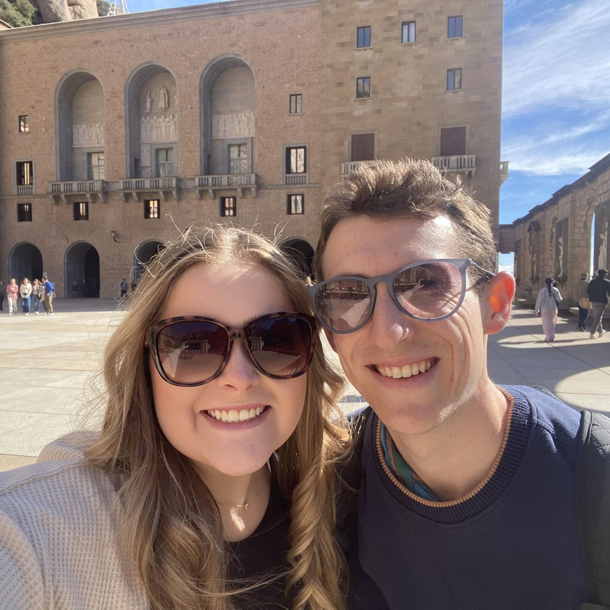 From home to Spain—Hailey and Johnny’s first international adventure together.