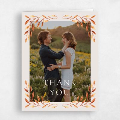 Dark Rust, Orange Wedding Thank You - Thornton Photo