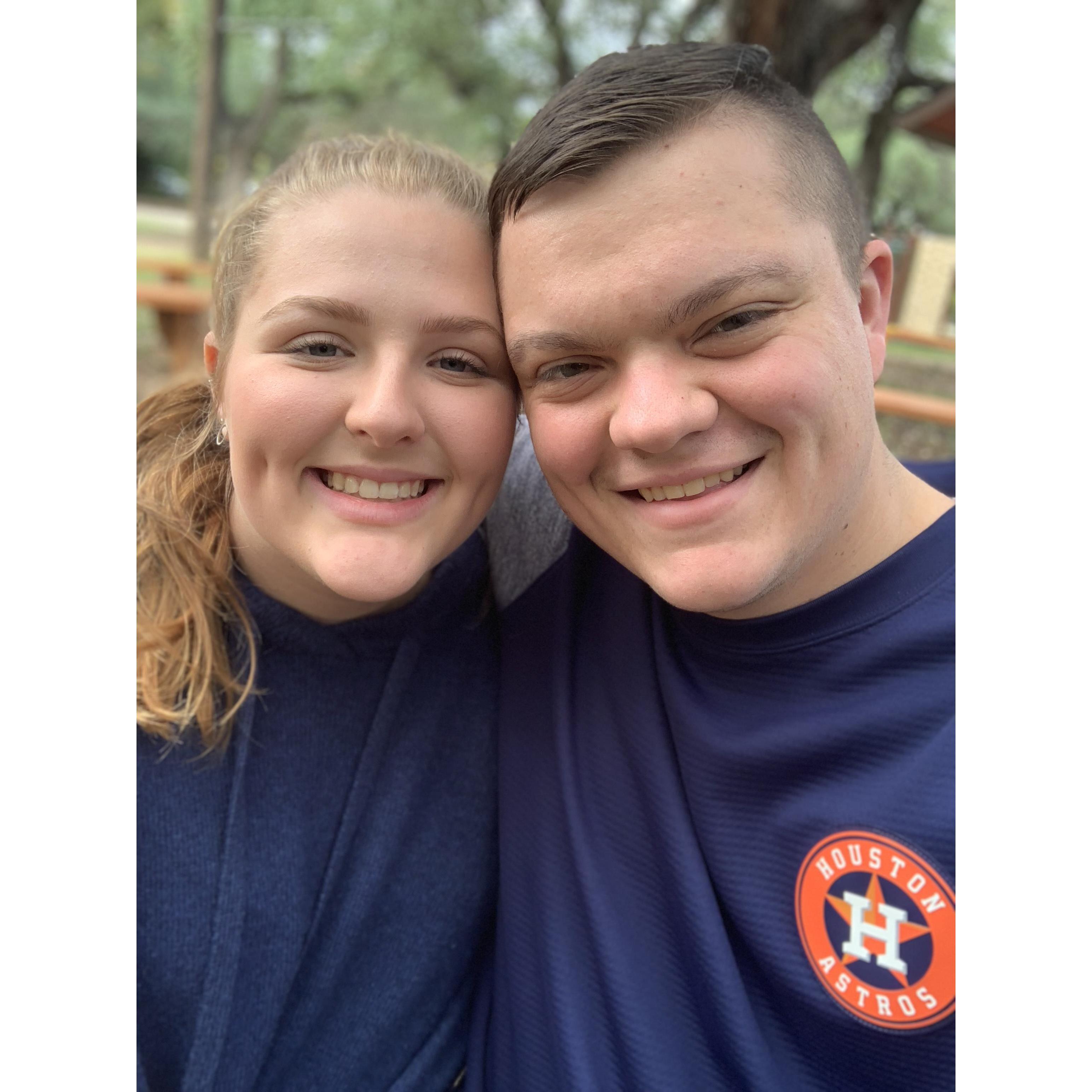 Long-distance was a hard time in our relationship, but thank God for the little weekend visits!